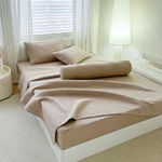Bộ Chăn ga DRAP CHẦN Cotton Đũi Alva 5 món dày dặn, phối màu tinh tế, hoạ tiết trang nhã, thoáng mát, vệ sinh — ảnh 3