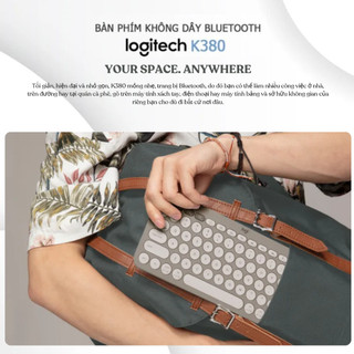Bàn phím bluetooth LOGITECH K380 Pebble Keys 2 bàn phím không dây kết nối bluetooth 3 thiết bị
