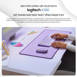 Bàn phím bluetooth LOGITECH K380 Pebble Keys 2 bàn phím không dây kết nối bluetooth 3 thiết bị