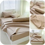 Bộ Chăn ga DRAP CHẦN Cotton Đũi Alva 5 món dày dặn, phối màu tinh tế, hoạ tiết trang nhã, thoáng mát, vệ sinh — ảnh 7