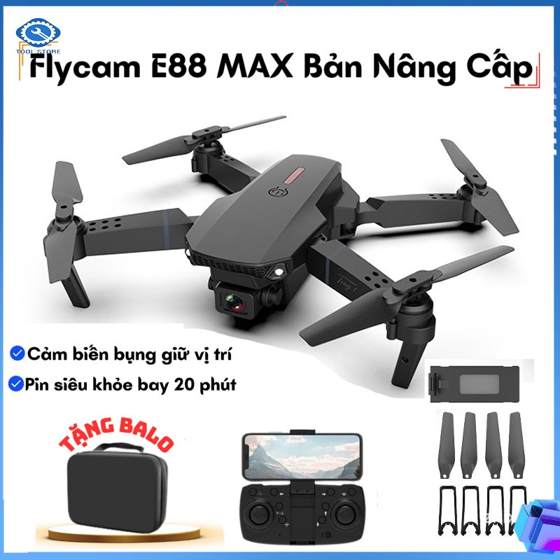 Máy bay RC bốn cánh, Flycam E88 Pro, máy bay không người lái để quay ...