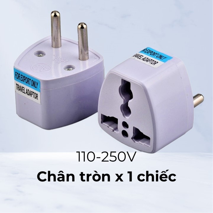 Phích cắm chuyển đổi 3 chân sang 2 chân, ổ cắm chuyển đổi 3 chấu nguồn 220V phù hợp mọi loại đầu cắm.