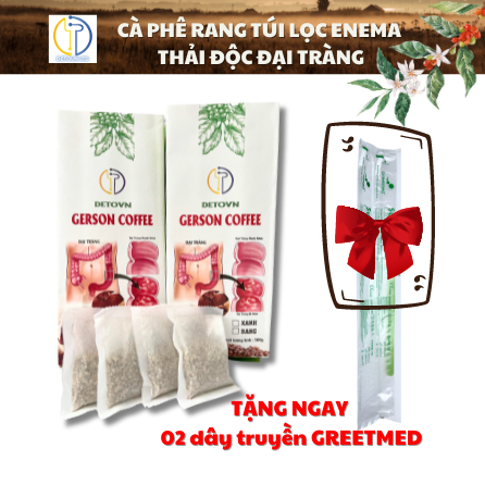 Cà Phê Xanh Thụt Tháo Đại Tràng Thải Độc Cơ Thể Túi Lọc Tiện Lợi Giảm Cân Gerson Enema (500g 40 túi)