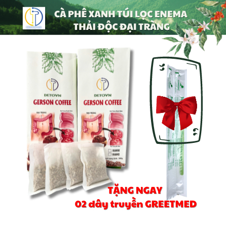 Cà Phê Xanh Thụt Tháo Đại Tràng Thải Độc Cơ Thể Túi Lọc Tiện Lợi Giảm Cân Gerson Enema (500g 40 túi)