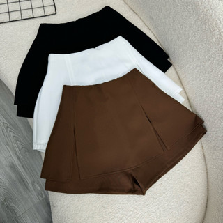 Quần Giả Váy Bigsize Nữ Dáng Váy Ngắn Mini Lưng Thun Co Giãn Tôn Dáng Vải Tuyết Chéo GVC
