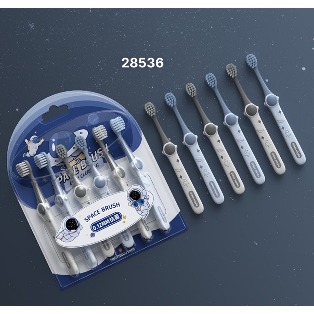 Combo 6 bàn chải Space Brush cho bé trai bé gái 3-12y (   hot)