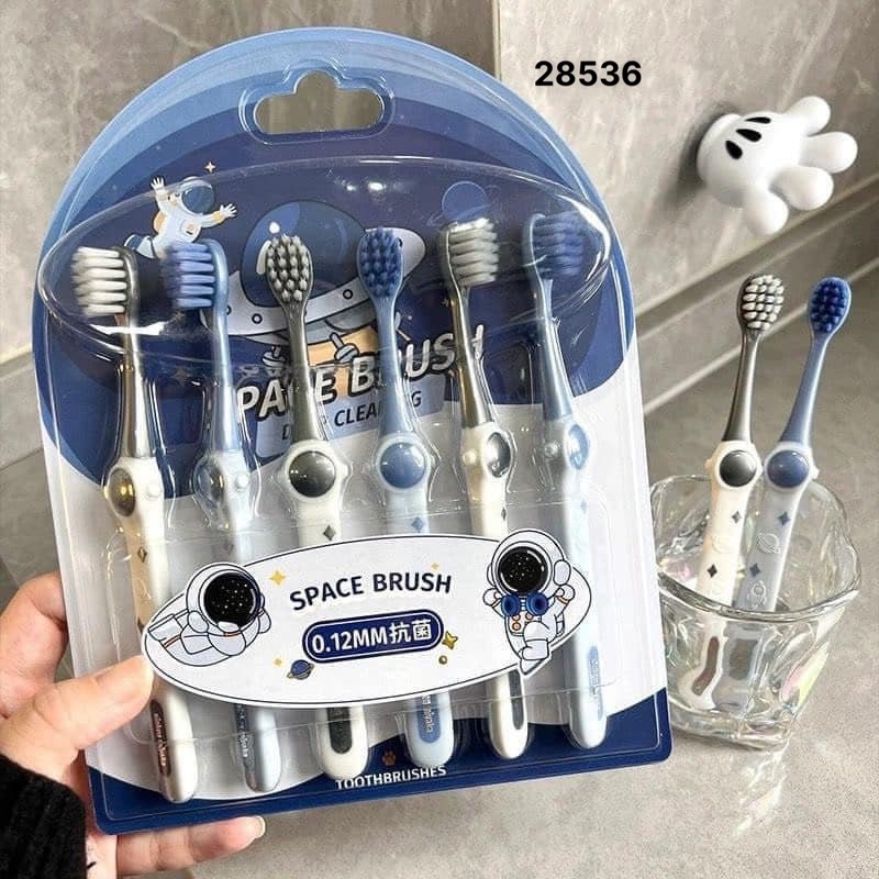 Combo 6 bàn chải Space Brush cho bé trai bé gái 3-12y (   hot)