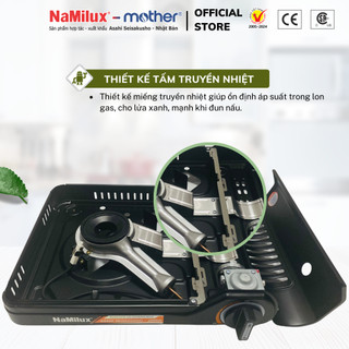 Bếp Gas Mini Du Lịch Cao Cấp PRO NaMilux NH-P3033PS│Van Ngắt Gas An Toàn 3 cấp-Giải Pháp Chống Nổ│Công Suất Mạnh 3.1 Kw
