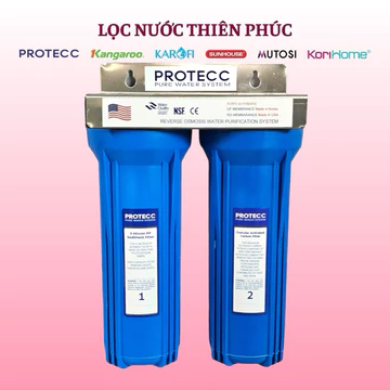 BỘ ĐÔI XANH CỐC LỌC 10 INCH LỌC NƯỚC , LỌC CẶN , RỬA RAU , NẤU ĂN - BỘ ĐÔI 1 GIOĂNG REN TRONG 21 - BỘ ĐÔI LỌC THÔ