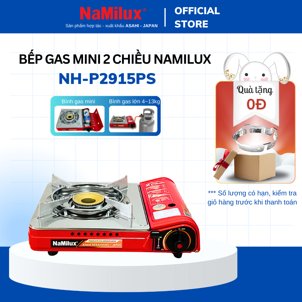 Bếp Gas 2 Chiều NaMilux NH-P2915PS│Sử Dụng Được Bình Gas Mini Và Bình ...