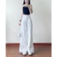 Quần jeans trắng kem Hari ánh rêu ống rộng
