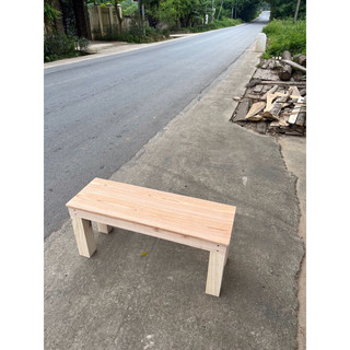 Ghế Băng Dài Gỗ Tự Nhiên Chân Vuông / 120x30 cao 35 , 40cm