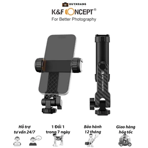 K&F CONCEPT KF31.084 | Kẹp điện thoại gắn lên tripod, thanh trượt quay video cho máy ảnh DSLR