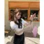 Set áo croptop bo chun lưng+quần dài chỉ nổi 🔥𝐇𝐨𝐚̉ 𝐓𝐨̂́𝐜🔥 𝐌𝐄𝐎𝐈𝐍𝐃𝐀𝐇𝐎𝐔𝐒𝐄