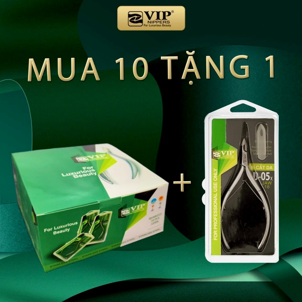 (COMBO) 10 Cây Kềm Tặng 1 Cây, Kềm Cắt Da VIP D-05x/v  Inox Chống Rỉ Sét
