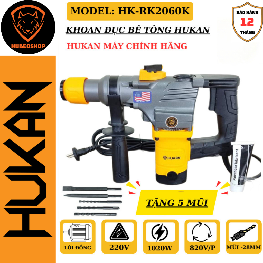 [Hàng Chính Hãng] Máy khoan bê tông 2 chức năng đa năng Khoan - Đục ...