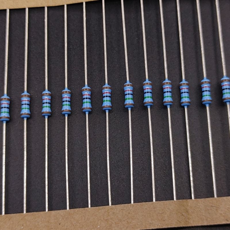 100pcs Vishay BC MRS25 Metal Film Resistors - 0.6W, 1% Tolerance, 50ppm, 350V - Various Values