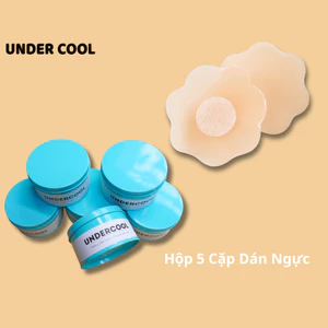 Hộp XANH 5 Cặp Dán Nhũ Silicon UNDERCOOL Hình Hoa Màu Da Siêu Chắc Không Sợ Rơi DT09