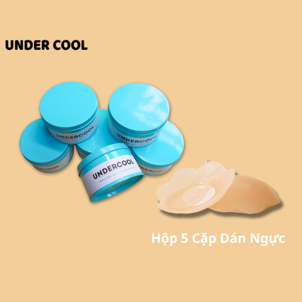 Hộp XANH 5 Cặp Dán Nhũ Silicon UNDERCOOL Hình Hoa Màu Da Siêu Chắc Không Sợ Rơi DT09