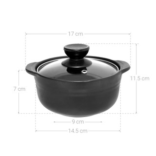 Nồi đất nắp kính lòng sâu, Nồi kho cá, kho quẹt, Nồi đất nung tráng men