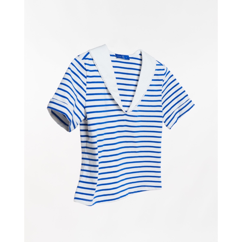 TheBlueTshirt - Áo thuỷ thủ V Sailor T - Signature Blue Stripe - Women