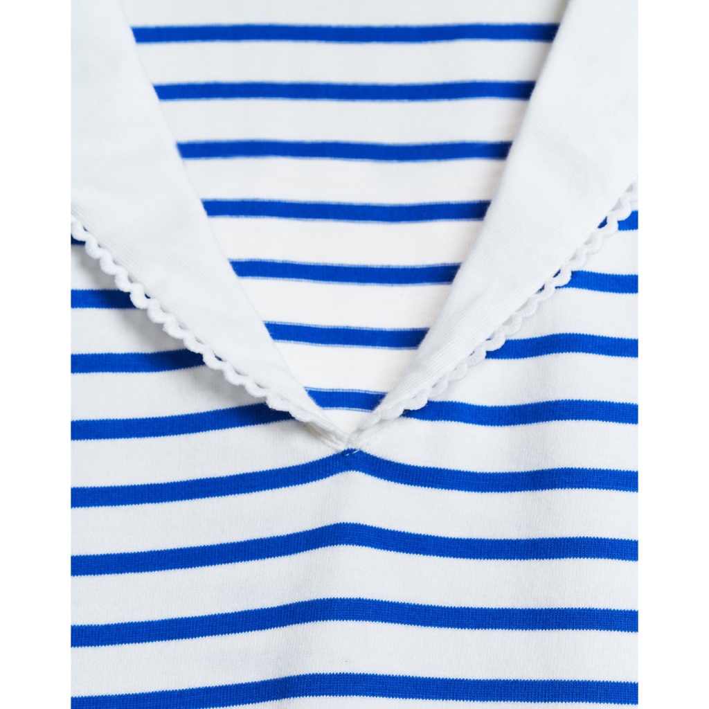 TheBlueTshirt - Áo thuỷ thủ V Sailor T - Signature Blue Stripe - Women