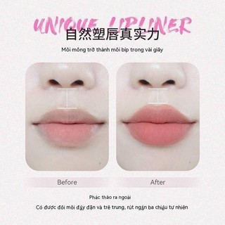 NEIYOU Bút Chì Kẻ Viền Môi Hai Đầu Chống Thấm Nước Bền Màu Màu Màu Sắc nude