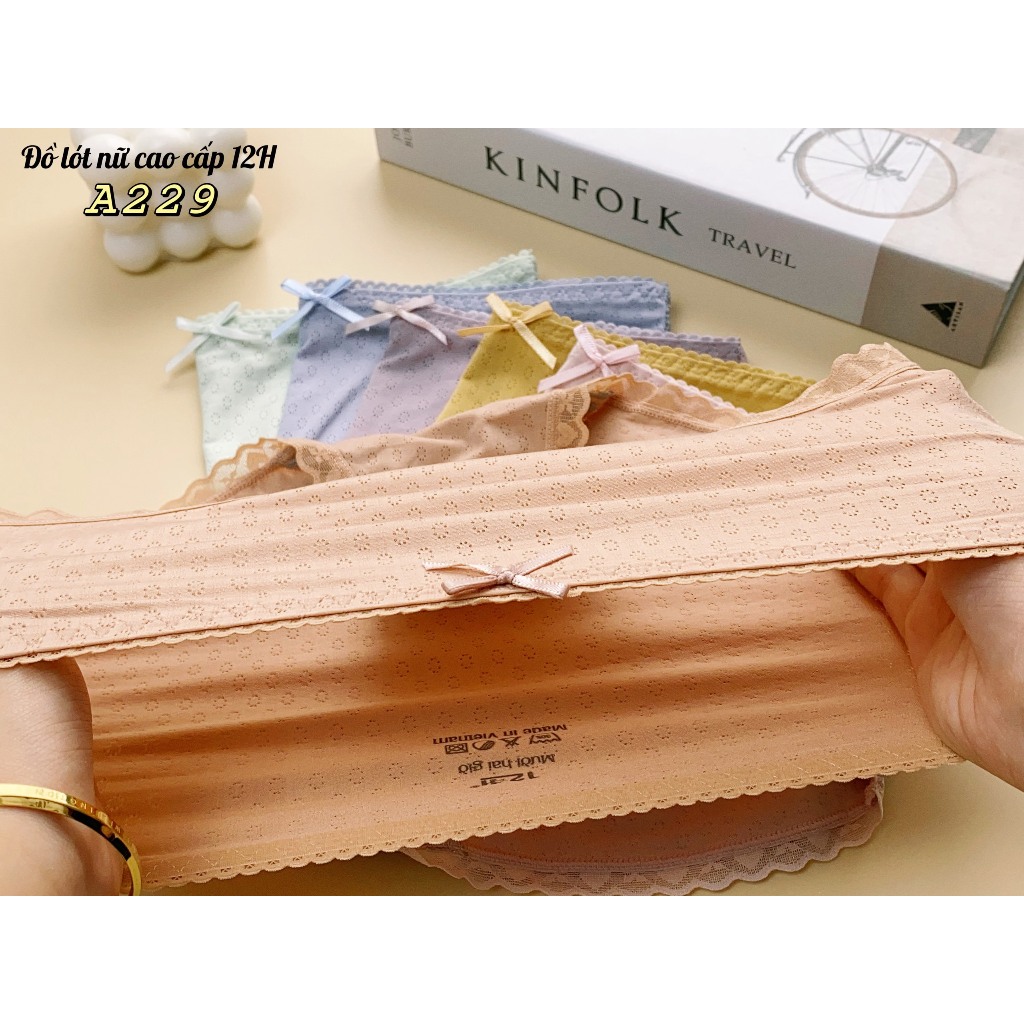 Quần chip nữ vải cotton co dãn mát mẻ A229, Đồ lót 12h
