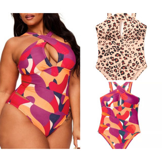 Bikini Bigsize  Bikini 1 mảnh kín đáo che bụng cổ chéo cut eo lạ mắt hàng VNXK của ADORE ME