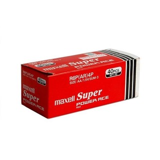 Hộp 40 Viên Pin AA Maxell 2A ( pin tiểu ) Carbon - Siêu Bền R6P (Đỏ) Maxell Super Power Ace