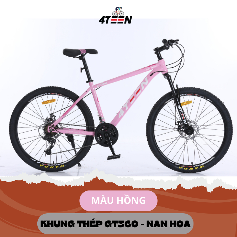 [CHÍNH HÃNG] Xe Đạp Học Sinh 4TEEN 2024 Bản Nâng Cấp Mới Nhất 8 Tầng Líp 24 Tấc Độ, Bảo Hành 6 Năm