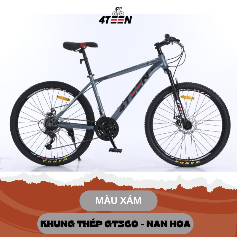 [CHÍNH HÃNG] Xe Đạp Học Sinh 4TEEN 2024 Bản Nâng Cấp Mới Nhất 8 Tầng Líp 24 Tấc Độ, Bảo Hành 6 Năm