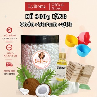 [TẶNG CHÉN SILICON+SERUM ] Hũ 500g sáp wax lông sữa dừa cao cấp lyihome, sáp thơm dẻo, bám lông tốt