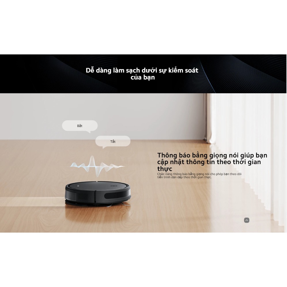Ảnh Robot hút bụi, lau sàn 2 trong 1 Xiaomi Vacuum E10C EU - Lực Hút 3500Pa - Phiên Bản Quốc Tế 4