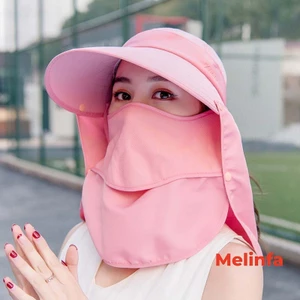 Mũ nón chống xịn đa năng nữ kèm khẩu trang khăn trùm thoáng khí chống tia UV, mã M0156