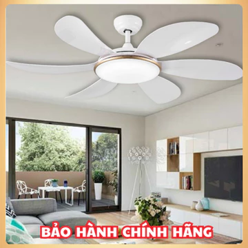 Quạt Đèn Trần Trang Trí LumiFan, Sải Cánh 132cm, Quạt Trần Chung Cư, Quạt Trần Đèn Phòng Khách