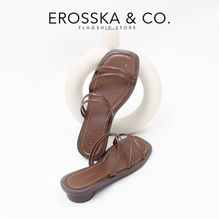 Erosska - Dép nữ thời trang quai ngang kiểu dáng đơn giản mang được 2 kiểu màu kem - EM105