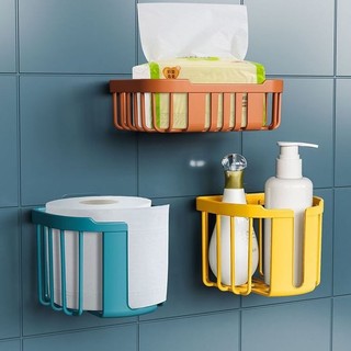 [ Kèm Miếng Dán] Giỏ Nhựa Dán Tường Đựng Giấy Vệ Sinh Việt Nhật Cao Cấp