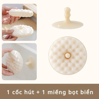 T&T0241 Miếng rửa chén,bát bọt biển, mút rửa tiện lợi kèm đế hút treo tường