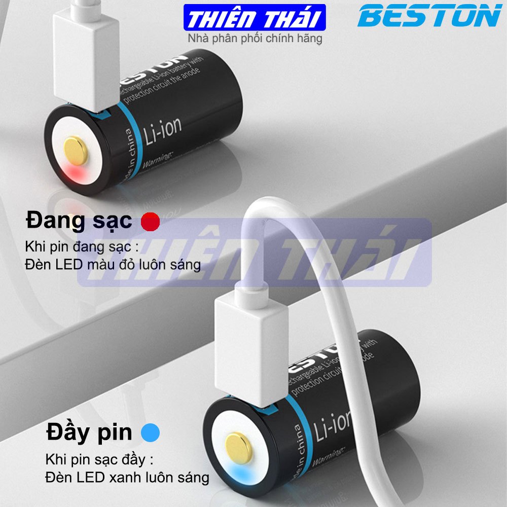 Pin sạc 16340,pin Li-ion Beston 34M-70(RCR123A),2800mWh/700mAh, pin 3 ...