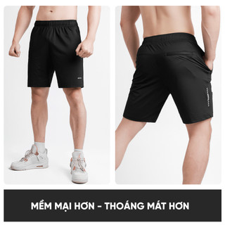 Quần đùi thể thao nam cạp chun cao cấp Mentoris, thiết kế lỗ kim giúp thoát khí, thoải mái vận động, MSR05