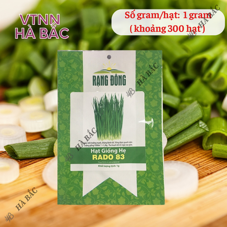 Hạt Giống Hẹ Lá RADO 83 (Gói 1g~300 Hạt) Rạng Đông, Giàu Dinh Dưỡng, Nảy Mầm Tốt, Trồng Quanh Năm