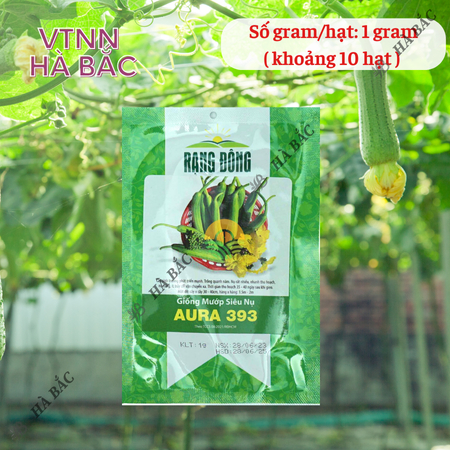 Hạt Giống Mướp Siêu Nụ Aura RADO 393 (Gói 1g~10 Hạt) Rạng Đông, Dễ Chăm Sóc, Nụ Cứng, Dễ Vận Chuyển, Trồng Quanh Năm