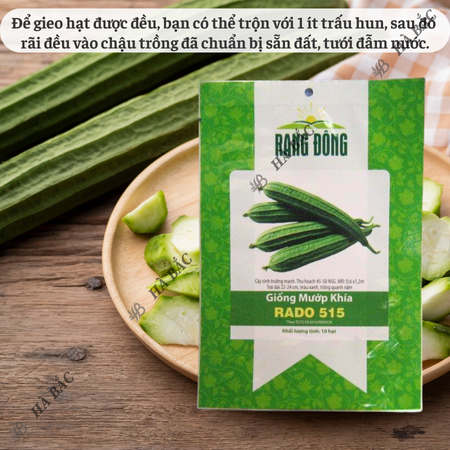 Hạt Giống Mướp Khía RADO 515 (Gói 1g~10 Hạt) Rạng Đông, Nảy Mầm Tốt, Năng Suất Cao, Trái Dài, Trồng Quanh Năm