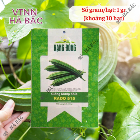 Hạt Giống Mướp Khía RADO 515 (Gói 1g~10 Hạt) Rạng Đông, Nảy Mầm Tốt, Năng Suất Cao, Trái Dài, Trồng Quanh Năm