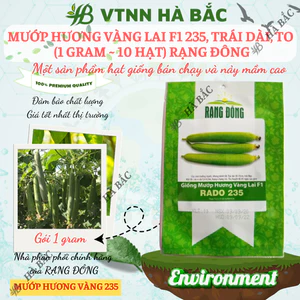 Hạt Giống Mướp Hương Vàng Lai F1 RADO 235 (Gói 1g~10 Hạt) Rạng Đông, Trái Cứng, Vận Chuyển Xa