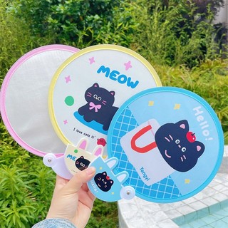 Quạt Vải Xếp Phản Quang Cầm Tay Mini Cabybara , Quạt Cầm Tay Gấp Gọn Tự Bung Di Động Cho Học Sinh Văn Phòng LABY HOME