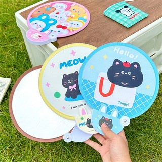 Quạt Vải Xếp Phản Quang Cầm Tay Mini Cabybara , Quạt Cầm Tay Gấp Gọn Tự Bung Di Động Cho Học Sinh Văn Phòng LABY HOME