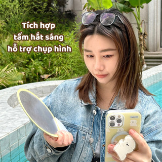 Quạt Vải Xếp Phản Quang Cầm Tay Mini Cabybara , Quạt Cầm Tay Gấp Gọn Tự Bung Di Động Cho Học Sinh Văn Phòng LABY HOME