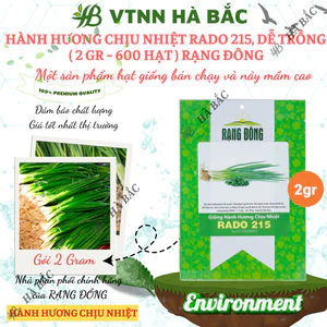 Hạt Giống Hành Hương Chịu Nhiệt RADO 215 (Gói 2g~600 Hạt) Rạng Đông Sinh Trưởng Mạnh, Trồng Quanh Năm